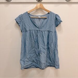 Chambray peasant shirt